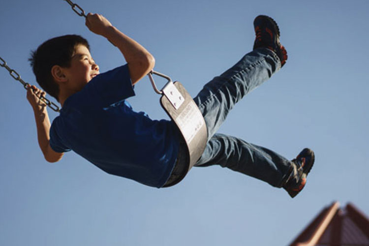 Child swinging